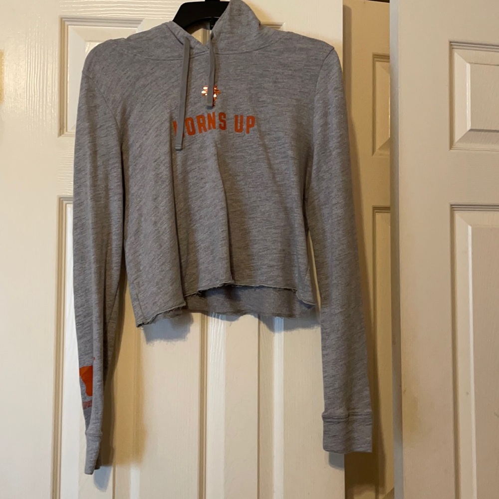 Pink, Size S, grey and burnt Orange crop top